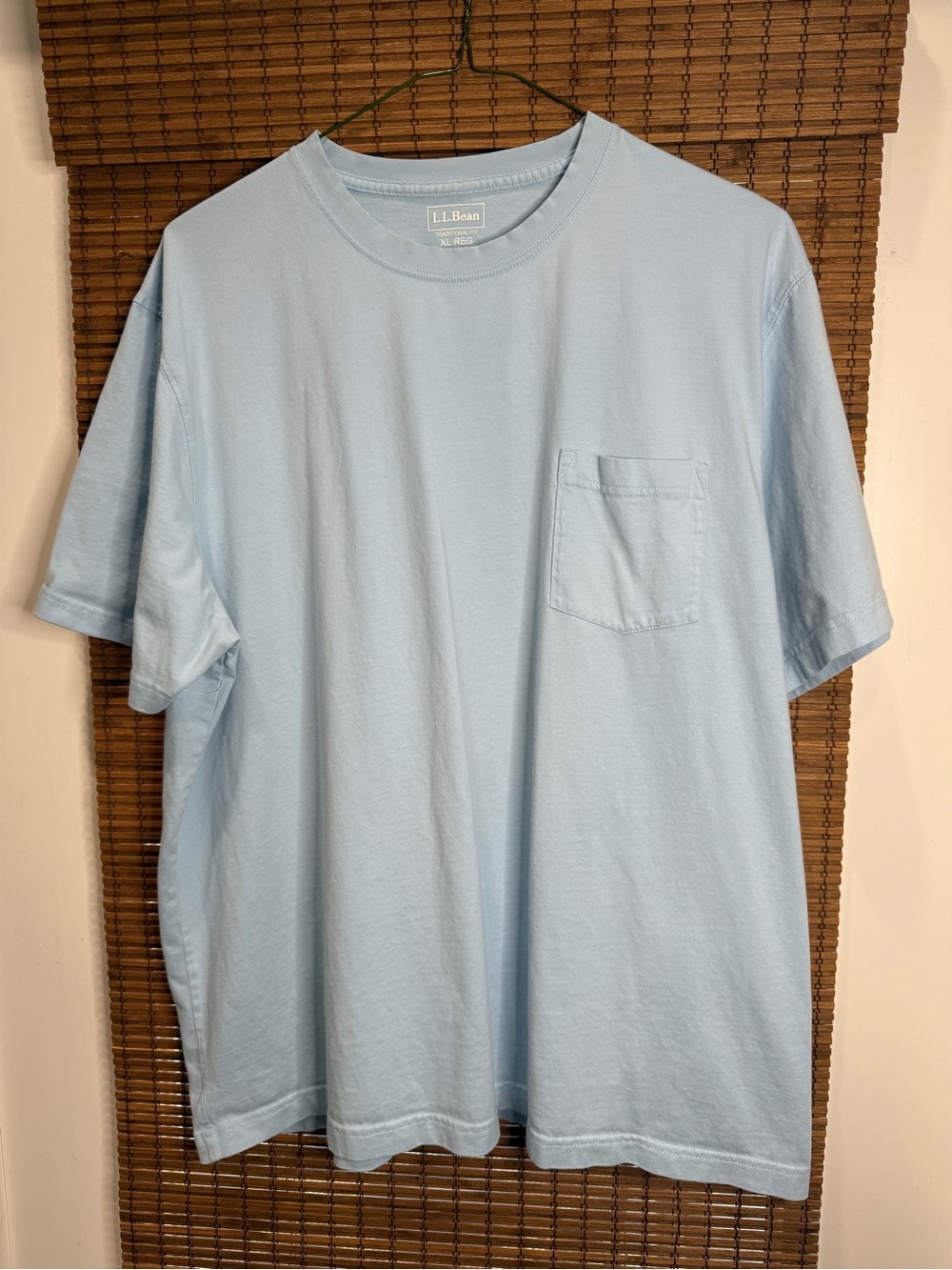 L.L. Bean Pale Blue Short Sleeve Pocket Tee